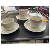 Vintage German Porcelain Cups and Saucers