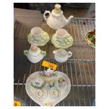 Decorative Ceramic Tea Sets and Bunny Figurines