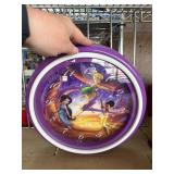 Purple Musical LED Clock Featuring Aladdin