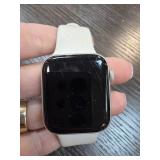 Apple Watch with White Band, Aluminum Case