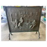 Cast Metal Fire Screen With Detailed Scene Brass?