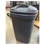Durable Plastic Trash Can with Swing Lid