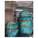 Blue and Gold China Storage Pouches