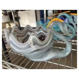 Handcrafted Glass Swan-Shaped Bowl