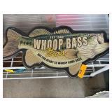 Decorative Wooden Whoop Bass Bar Sign