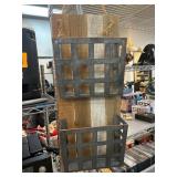 Wooden Wall Hanging With Metal Baskets