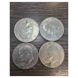 Four Eisenhower Dollar Coins