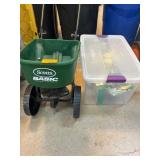 Scotts Basic Broadcast Spreader and Fertilizers Lo