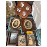 Framed Vintage Photographs in Wood Frames