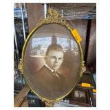 Oval Brass Frame With Photograph