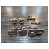 Mens Cufflinks in Gold and Silver Tones