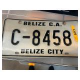 Belize City C.A. License Plate C-8458