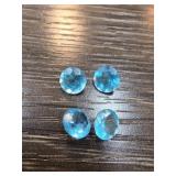 Four 6cts Blue Topaz Gemstones