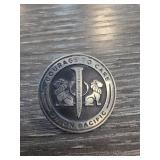 Union Pacific Lapel Pin With Inscribed Motto