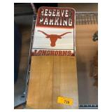 Longhorns Reserved Parking Sign and Key Holder