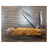 Vintage Multi-Blade Pocket Knife with Stag Handle