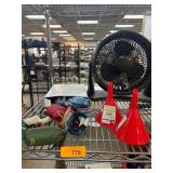 Lot With Fan, Funnels, and Bungie Cords