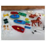 Plastic Toys, Train Cars, and Accessories