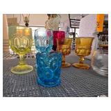 LE Smith Glass Goblets and Bowl & More