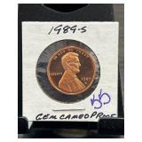 1989-S Lincoln Cent Gem Cameo Proof