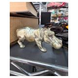 Peltro Hippo Figurine with Stamped Markings
