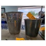 Two Hoffman Pewter Containers with Dimples