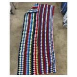 Multicolored Crochet Blanket in Striped Pattern