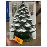 Ceramic Christmas Tree With Snow Accents
