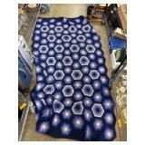 Handcrafted Multicolor Hexagon Pattern Blanket