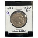 1929 Buffalo Nickel, VF/EF Condition