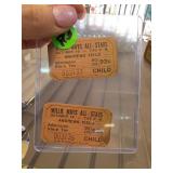 Willie Mays All-Stars Ticket Stubs in Holder