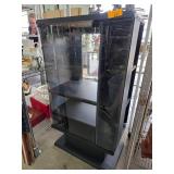 Black Audio Cabinet With Glass Doors