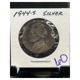 1944-S Jefferson Nickel Labeled Silver