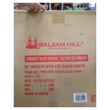 Balsam Hill White Spruce Wreath With LED Lights