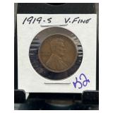 1919-S Lincoln Wheat Cent in Very Fine Condition