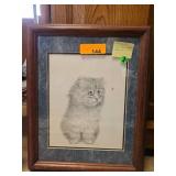 Framed Charcoal Animal Prints by Virginia Miller