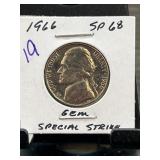 1966 SP68 Jefferson Nickel Special Strike