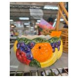 Fitz and Floyd Ceramic Fruit Motif Bowl