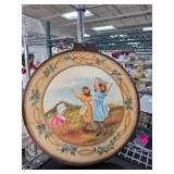 Hand Painted Circular Painting of Children by Happ