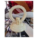 Ivory Circular Carving with Elephant Motif