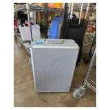 Silver Hard-Shell Rolling Briefcase With Telescopi