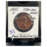 1955-S Lincoln Wheat Penny DDO-001