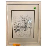 Framed Plaza Santa Fe NM Limited Edition Print