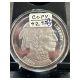 2001 Buffalo Nickel Design Replica Coin