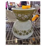 Two Vintage Pyrex Mixing Bowls