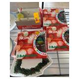 Noma Bubble Lites with Ceramic Holiday Dish