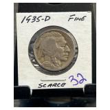 1935-D Buffalo Nickel in Fine Condition