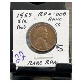 1953 Lincoln Cent RPM-008 AU Details