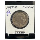 1929-D Buffalo Nickel in Fine/Very Fine Condition