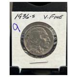 1936-S Buffalo Nickel in Very Fine Condition